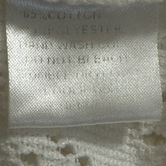 Gracia Italy Ruffle Neck Trapeze Top White sz S - Picture 5 of 7